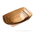 Disposable Kraft Box Containers Kraft Paper Food Tray